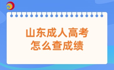 山東成人高考怎么查成績(jī)