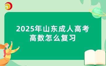 2025年山東成人高考高數(shù)怎么復(fù)習(xí)